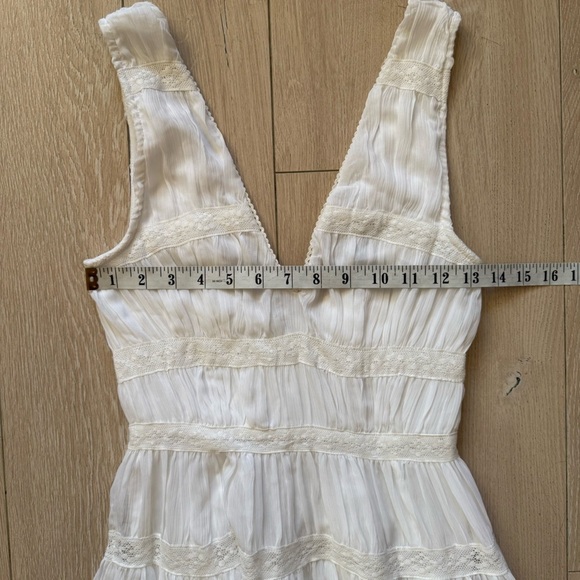 NWOT Abercrombie & Fitch Women’s Plunge Lace Tiered Maxi Dress White Size XXST - Picture 3 of 15